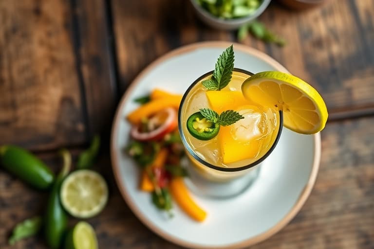 Jalapeño-mango mojito