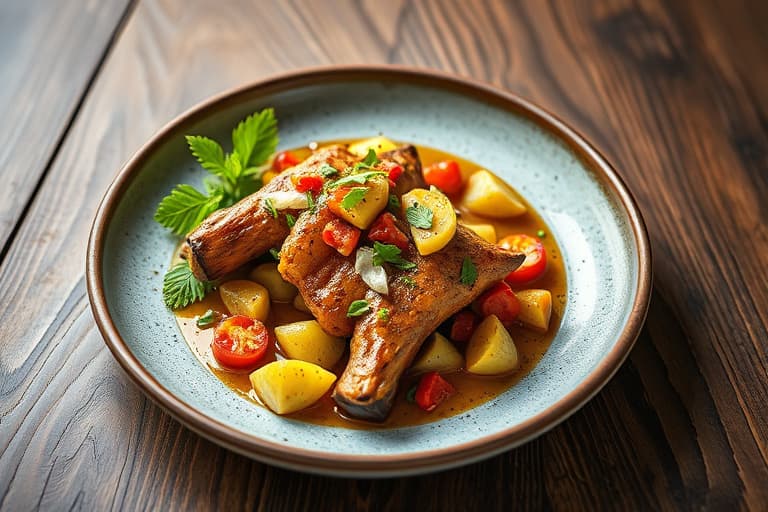 Krydret auberginekaviar med cruditéer