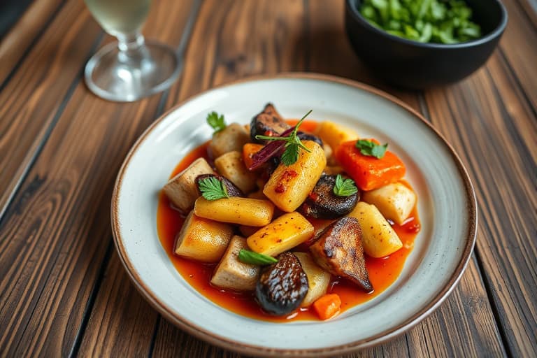 Potet- og kjøttcanapéer