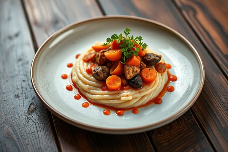 Kyllingbryst marinert med chipotlepulver, servert med silkemyk hominy og maismedaljonger