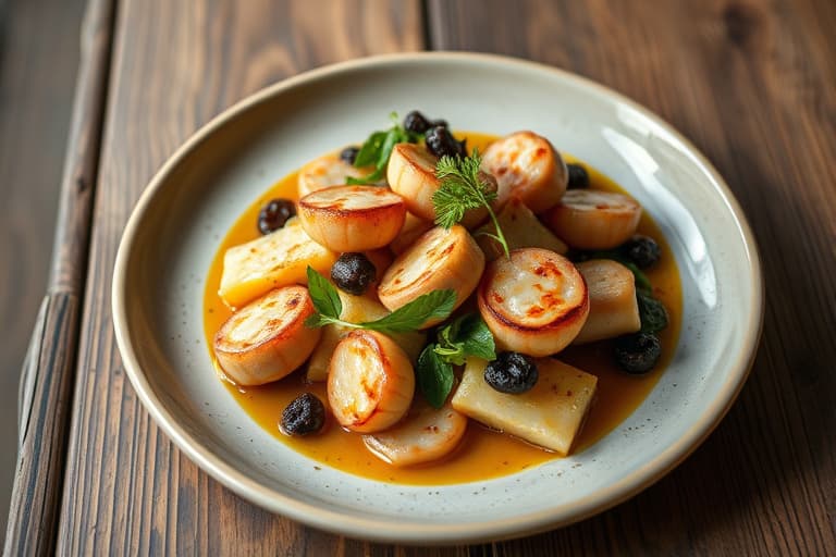 Kamskjell à la Meunière (Stekte kamskjell med brunt smør)