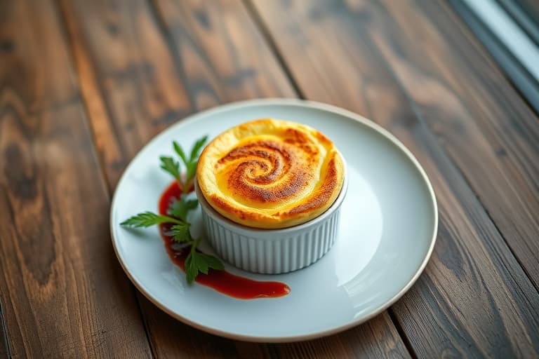 Ost- og urtesoufflé