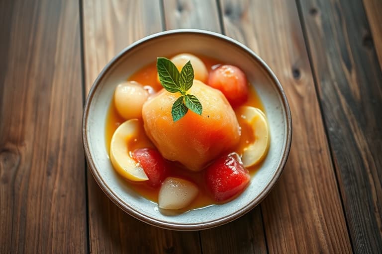 Tranebær- og appelsin-timian sorbet