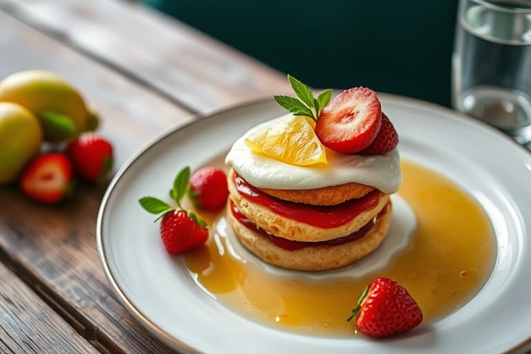 Sommerbær-shortcakes med frisk sitronkrem