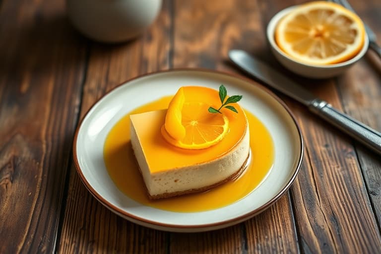 Sitroncheesecake med shortbread-kjeksbunn