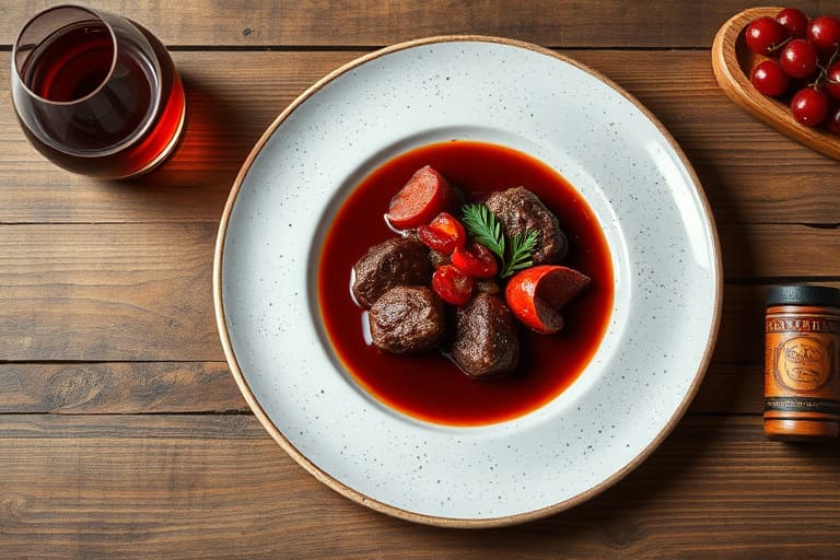 Tranebærsaus med rødvin, granateplesirup og middelhavsurter