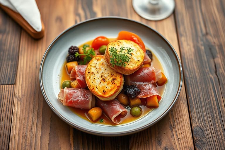 Prosciuttobelagt brødstaver med fiken