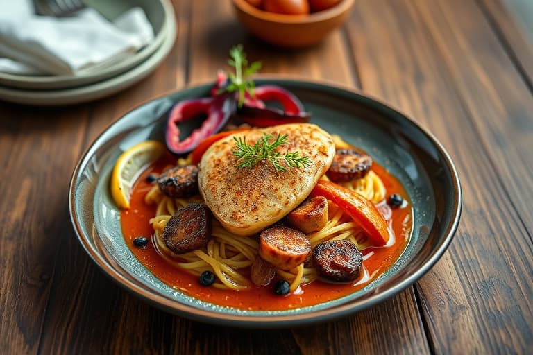 Skirtbiff med rød løk-mojo