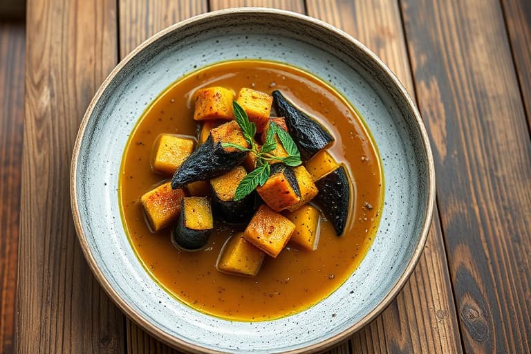 Kikerter- og auberginepuré