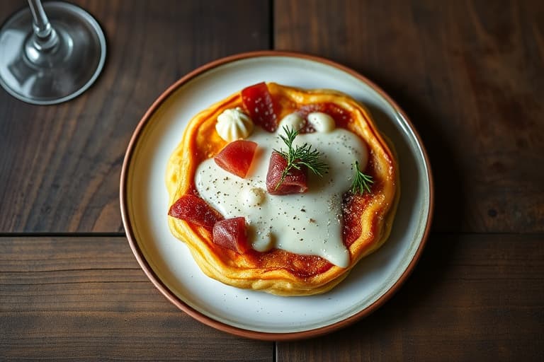 Pæreskiver med prosciutto og mynte