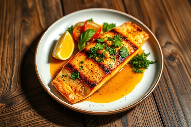 Tandoori-tilapia med salat av palmehjerter