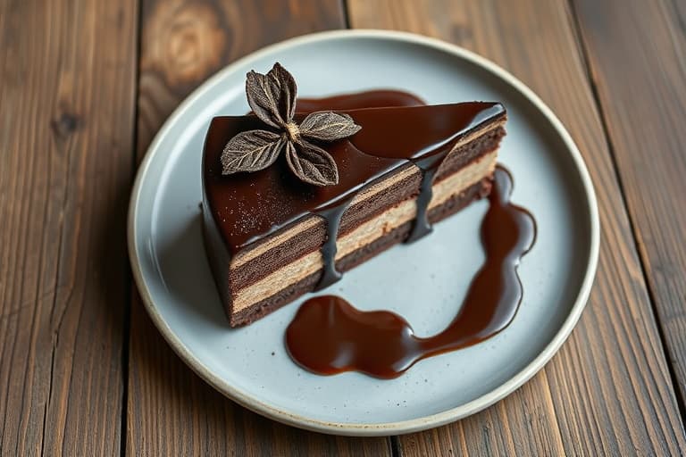 Sjokoladekake av genoise med sjokolade- og peppermynteganache