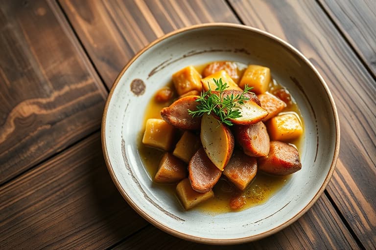 Purreløk med sjalottløk- og kapersvinaigrette