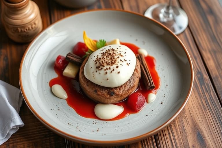 Ristet kokos og mørk sjokolademeringue