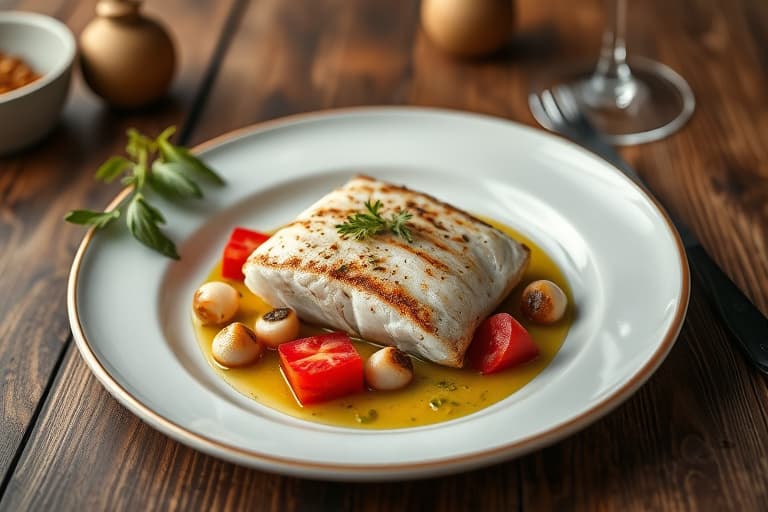 Stekt tunfisk med varm olivenvinaigrette