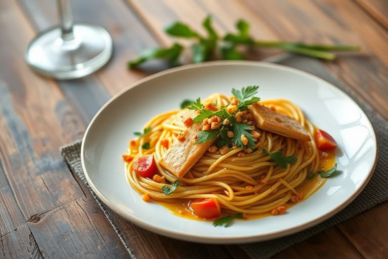 Sprø vårruller med krydret tofu, grønnsaker og ristet nøtter