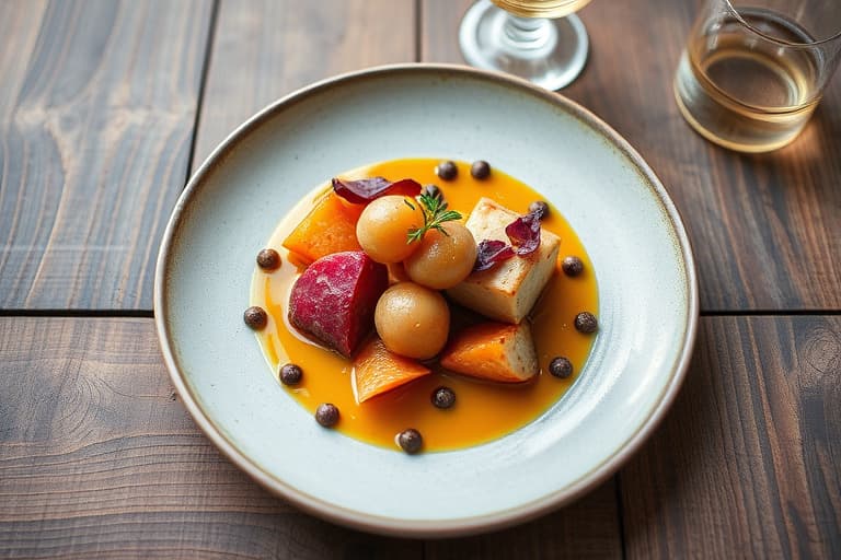 Villblomsthonning- og whiskyglasert søtpotet