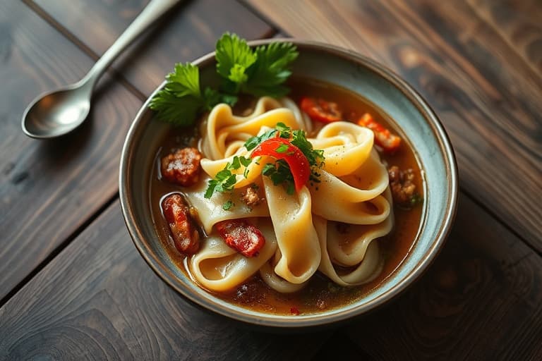 Taiwansk biffnudelsuppe