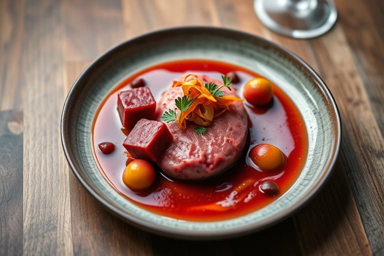 Sorbet og iskremterrine med bjørnebærkompott