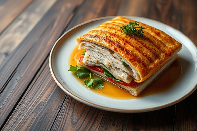 Turkey Panino med tranebærsaus