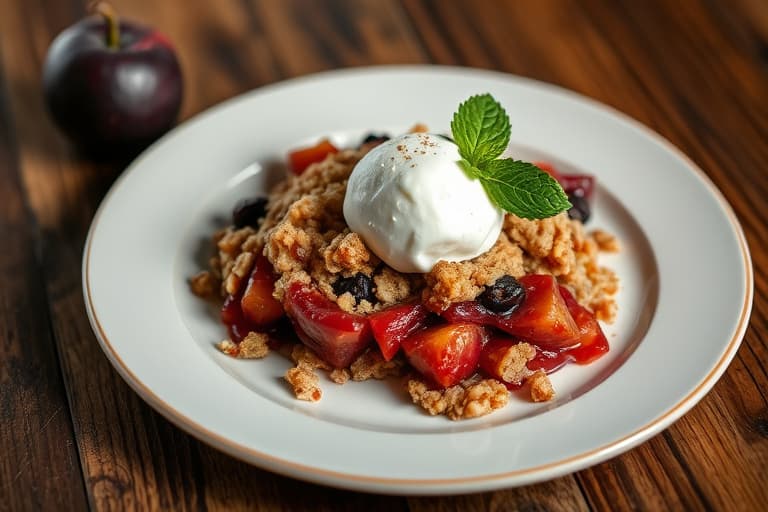 Plum Oatmeal Crisp