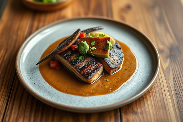 Arktisk ørret med kinesisk brokkoli og søtpotetpuré