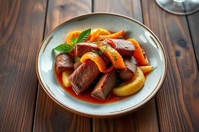 Sitrus- og chili-brasert kortreinsribbe