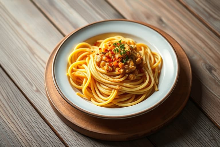 Pasta med urtesaus av kalkun