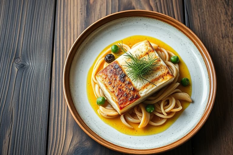 Pannestekt bass med dill og agurk