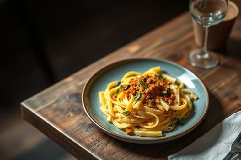 Penne med kylling og asparges