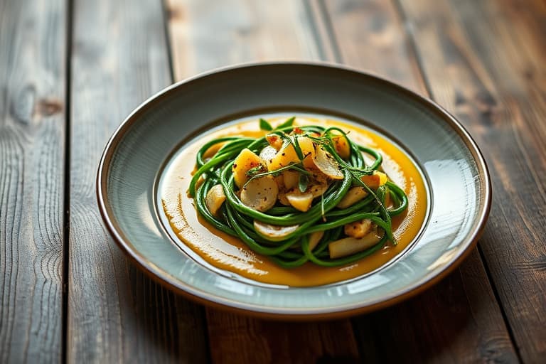 Spinat og sopp med trøffelolje