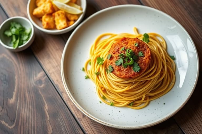 Vietnamese-inspirerte spaghetti squash-boller med skinnbiff