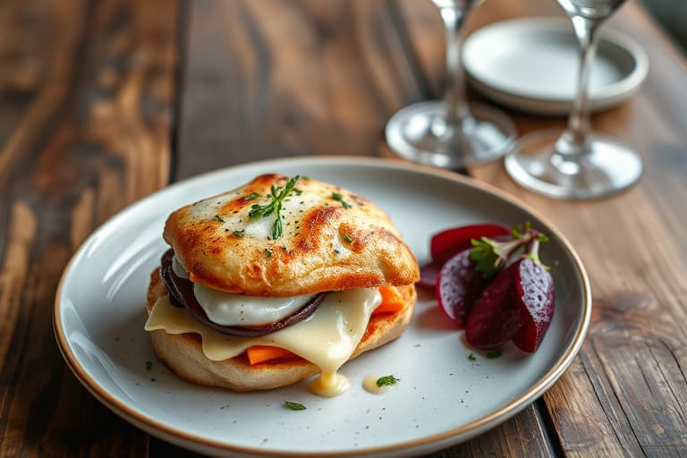 Croque Monsieur à la Rachelle
Min tolkning av fransk grillet ost og skinke-sandwiches