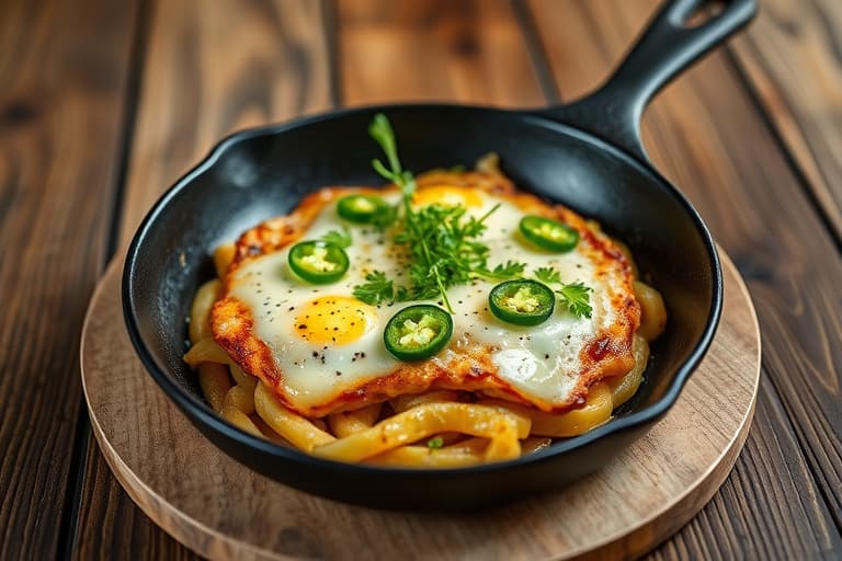 Cheesy Jalapeño-skillet maisbrød