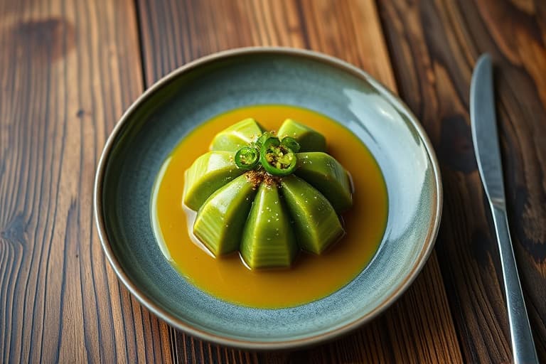 Melon med myntelime-sirup og jalapeño (tilpasset fra Food and Wine Magazine)