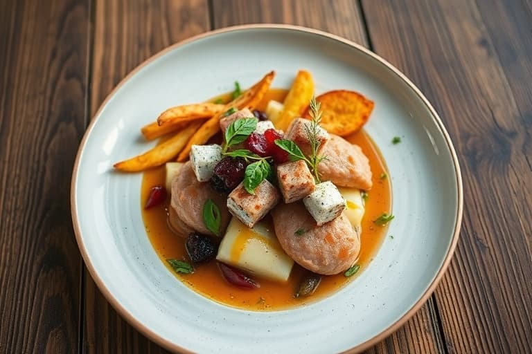 Røkt and med presset tofupuré