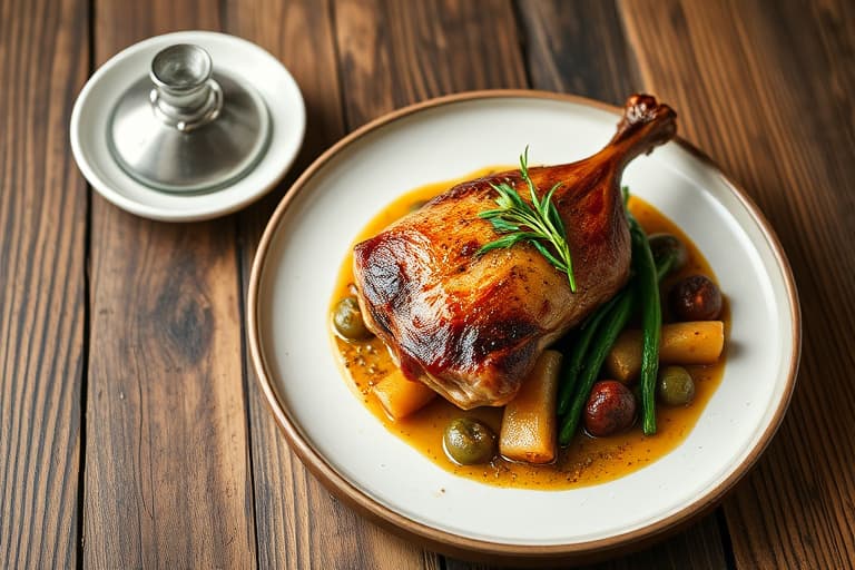 Spatchcocket og ristet Cornish Game Hen med grønn mojo og moste sitrus-søtpoteter