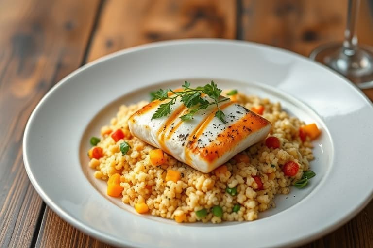 Mahi Mahi-biffer med mangosalsa og karré-couscous