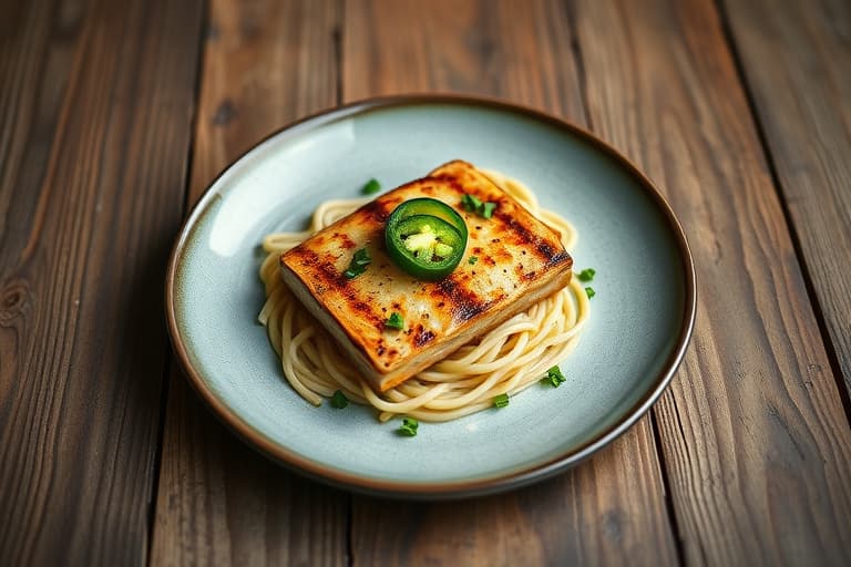 Stekte svinekoteletter med grillede jalapeño-smørsmør