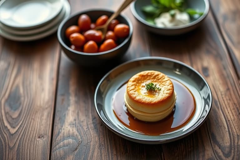 PB og J: Sprø peanøttsmør-soufflé med jordbærsaus