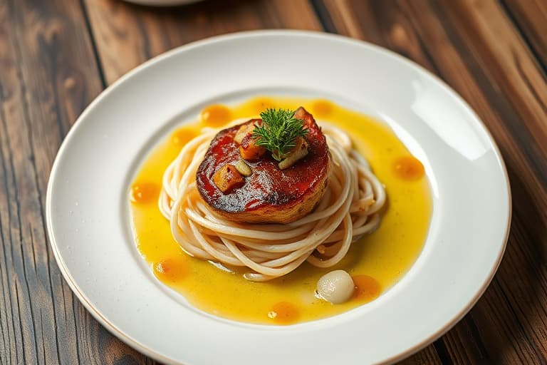 Dungeness-kreps og artisjokker fylt med panko og servert med pasjonsfruktvinaigrette