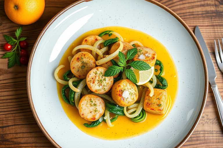 Herb-Rostet kalkunfilet med mango-, lime- og ingefærdressing, servert med ovnsbakte søtpoteter