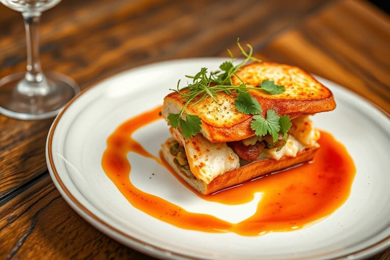 Lobster Club med safransaus, sprø Serrano-skinke og vannkresse på chipotle-brioche