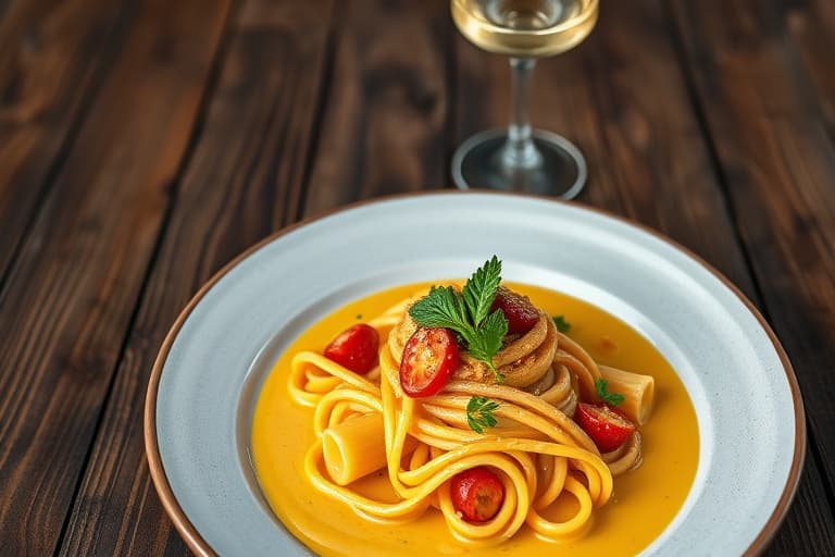 Bakt rigatoni med béchamelsaus