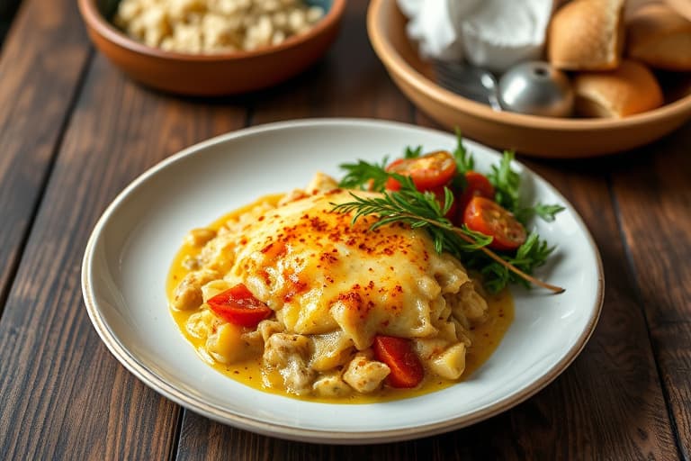 Potetgrateng med sopp og Gruyère