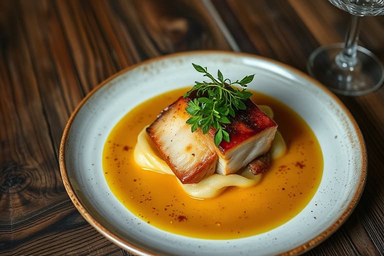 Karré av kalv med sjalottløk- og pæresaus