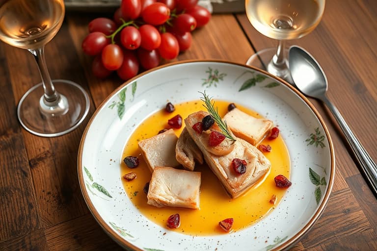 Kamskjell med løkpuré, rosa grapefrukt og Prosecco Brut