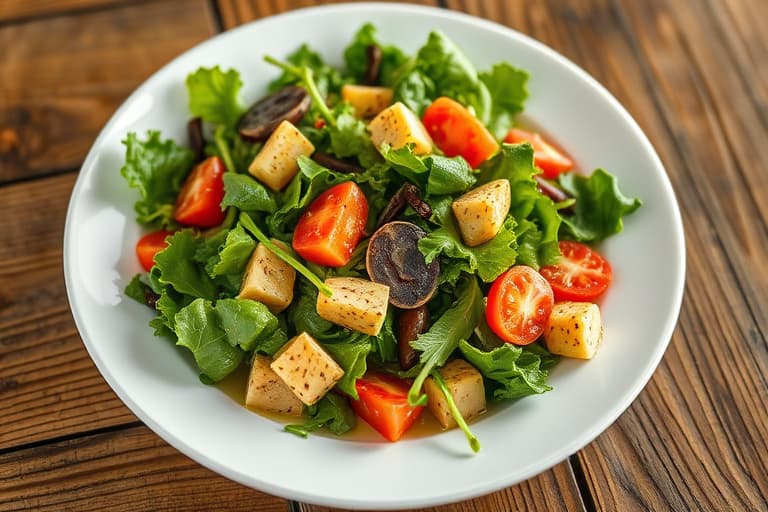 Grønn salat med olje- og eddikdressing (Salade Verte à la Vinaigrette)