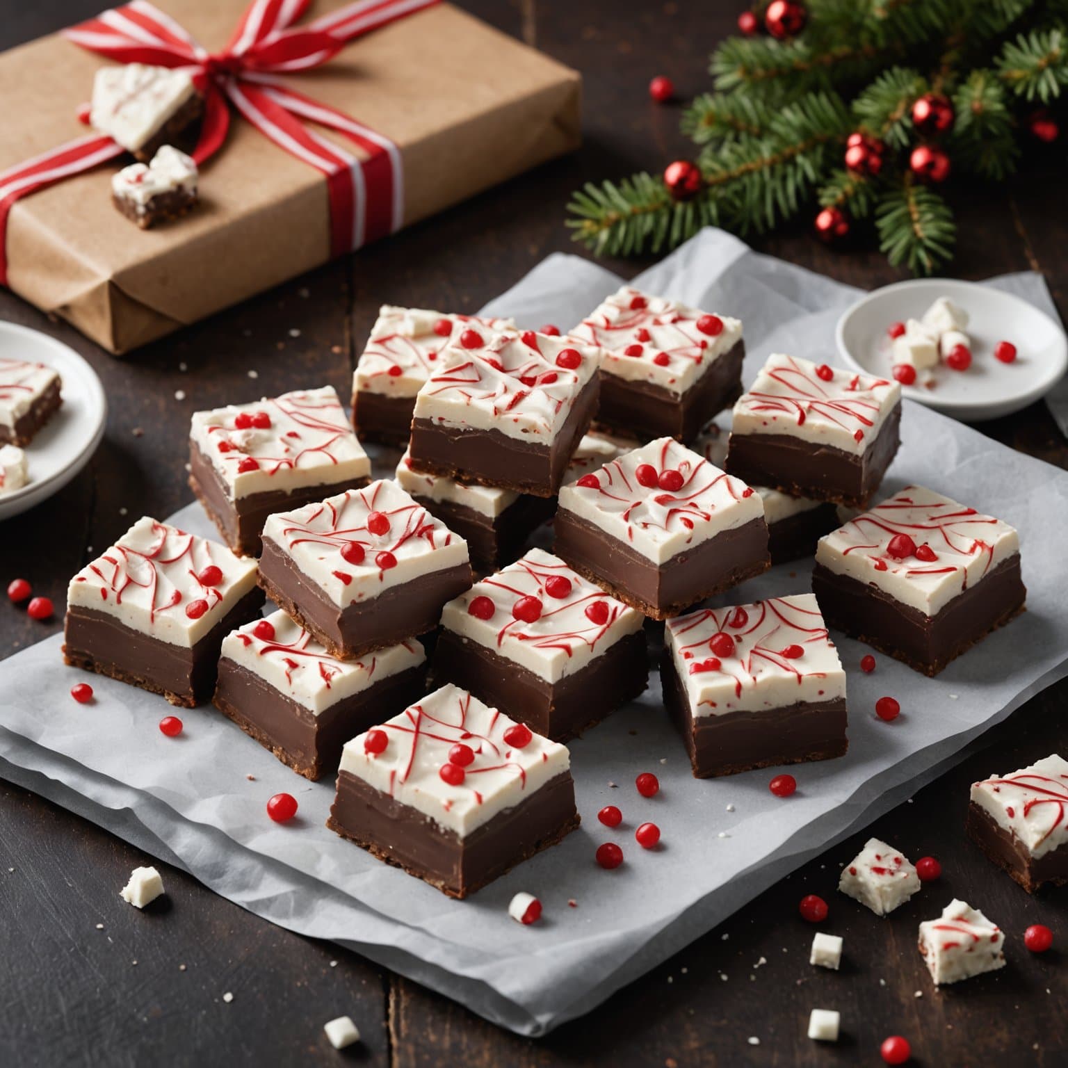 Ghirardelli® Peppermint Bark julefudge