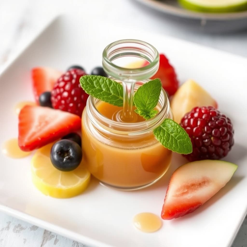 Ginger Simple Syrup for Friske Frukter